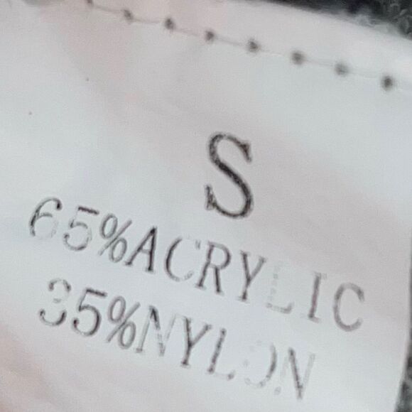 Striped Grey Black Striped Round Neck Loose Knit Sweater Women’s Size Small - Picture 6 of 8